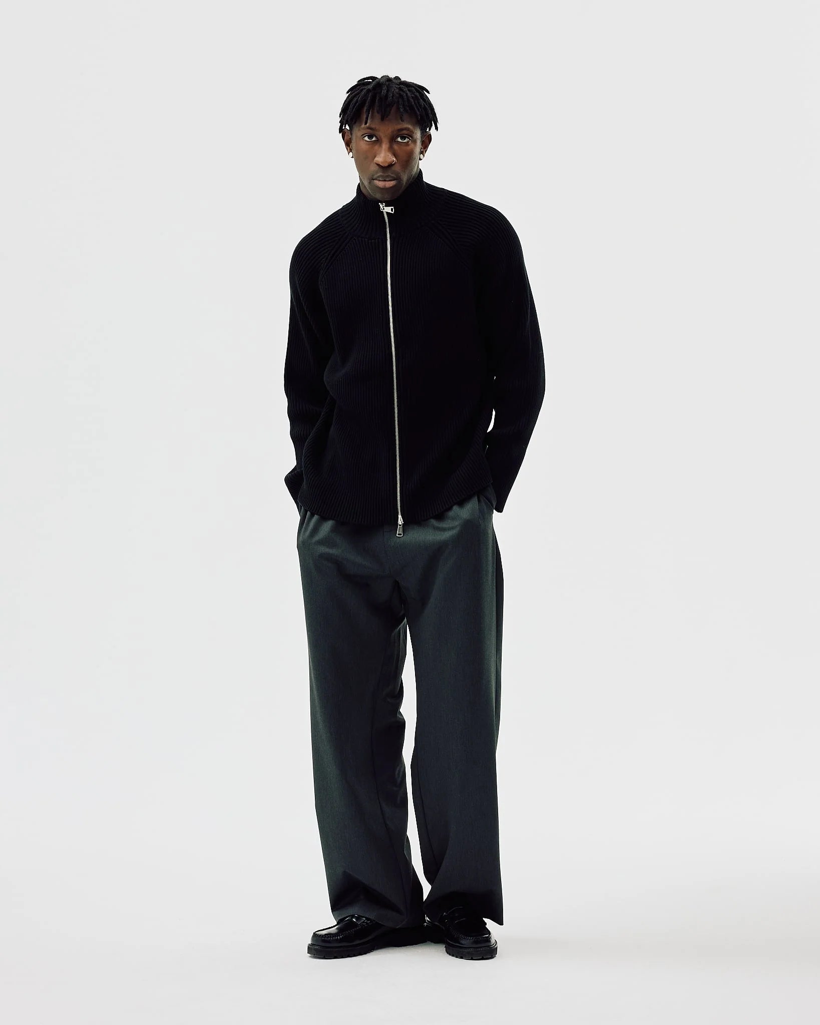 FULL ZIP KNIT SWEATER